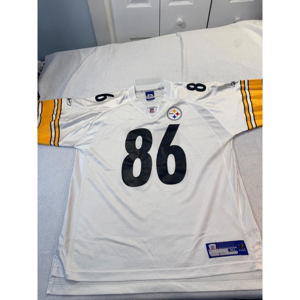 Reebok NFL Pittsburgh Steelers Hines Ward 86 Jersey Mens XL White Road Football